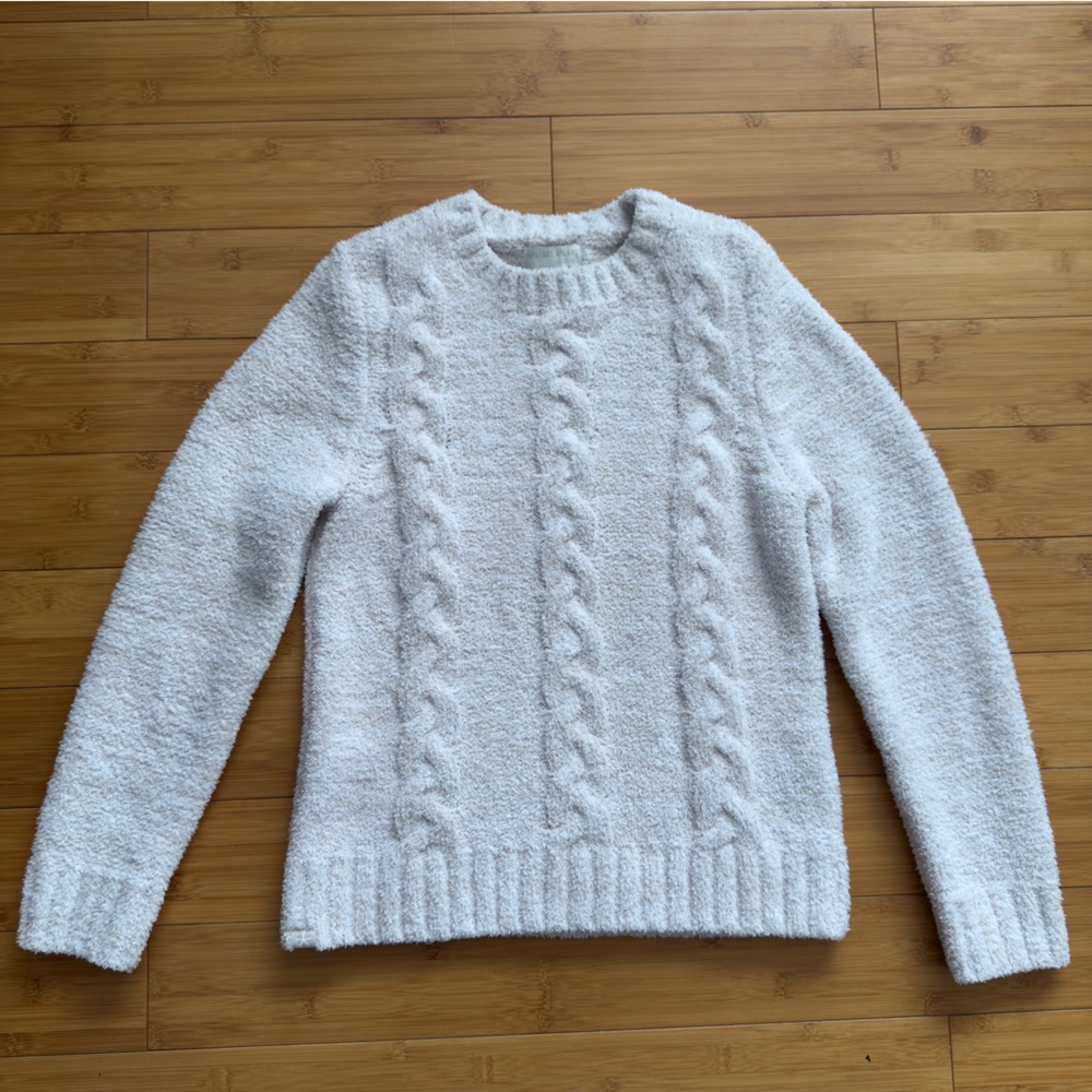 🧡 Barefoot Dreams Cream Cable Knit Sweater